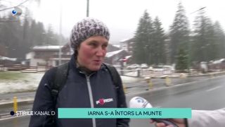 VIDEO-Iarna s-a &icirc;ntors din nou la munte! ,,Sper să ninga mai mult, mie &icirc;mi place iarna&rsquo;&rsquo;