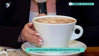 VIDEO-Un cappuccino pentru cei mai pofticioși. Cum arată cea mai mare băutură și unde se poate găsi