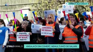 VIDEO - Proteste de amploare în Capitală! Angajații din comerț, nemulțumiți de salarii