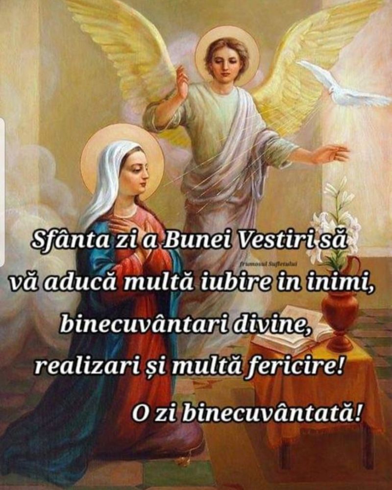 mesaj buna vestire