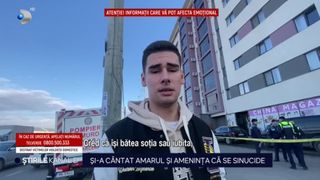 VIDEO-Și-a c&acirc;ntat amarul la fereastră. Gestul făcut de un bărbat, după ce și-a agresat fosta iubită
