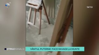 VIDEO-Vântul puternic face ravagii la munte. Meteorologii anunță cod galben de vremea rea. Care sunt zonele vizate