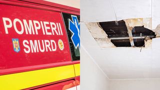 pompieri smurd tavan prabusit
