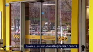 VIDEO - Tavanul unui magazin din Capitală s-a prăbușit peste o clientă. Cum s-a produs tragedia?