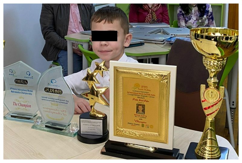 Iustin Petcu copil matematician