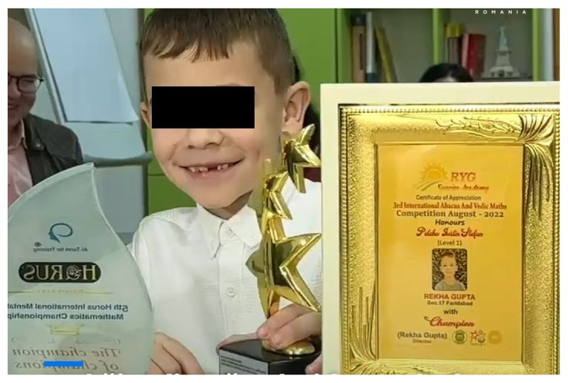 Iustin Petcu copil matematician