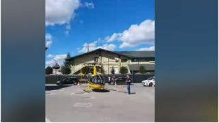 Elicopter la benzinărie