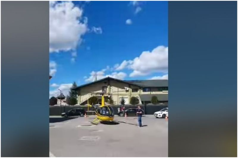 Elicopter la benzinărie