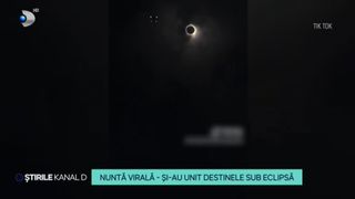 VIDEO - Nuntă virală! Doi îndrăgostiți  și-au unit destinele sub eclipsa totală de soare