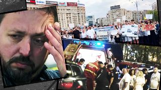 Momente deosebit de grele pentru tatăl lui Sebastian, în timpul protestului de la Piața Victoriei. Bărbatul a fost luat cu ambulanța, după ce a susținut un discurs