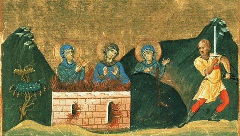 sfintele mucenita agapi, hionia și irina