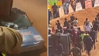 O mașină de curse a derapat în mulțimea de oameni