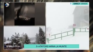 VIDEO. S-a &icirc;ntors iarna la munte! Stratul de zăpadă a &icirc;mbrăcat peisajul &icirc;ntr-o mantie albă, &icirc;n Sinaia