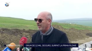 VIDEO: Drumul de 12 milioane de euro, din județul Iași, surpat la prima ploaie
