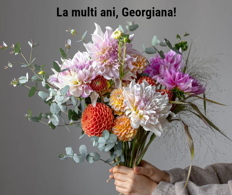 Felicitare cu mesajul: La mulți ani, Georgiana