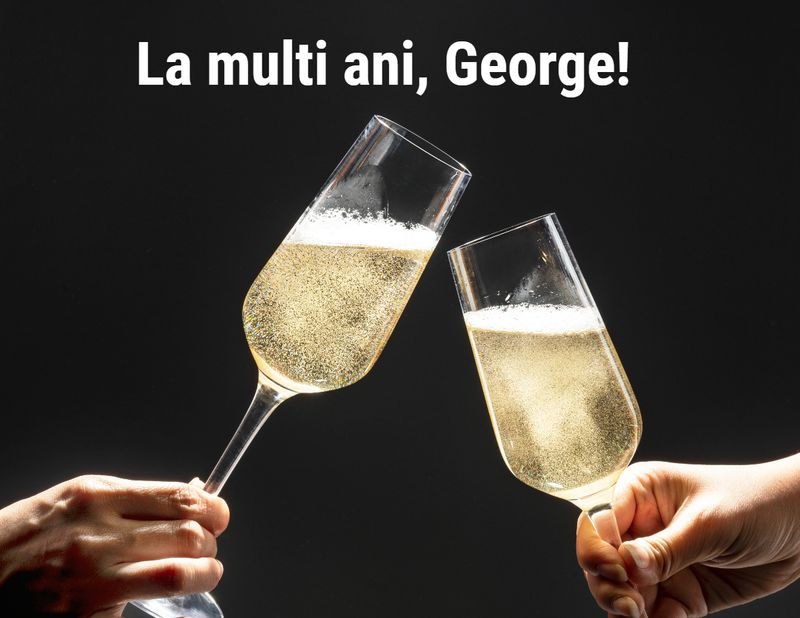 Felicitare cu La mulți ani George