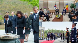 Carmen și Klaus Iohannis, apariție de senzație în Coreea de Sud! De ce a trebuit Prima Doamnă a României să poarte mănuși albe?