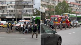 VIDEO. Un tramvai a lovit o ambulanță în Capitală. Ce a pățit pacientul după accidentul de pe Șoseaua Mihai Bravu