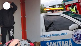 O femeie a rămas blocată într-un container cu haine, în Iași. Ireal în ce stare a fost găsită aceasta