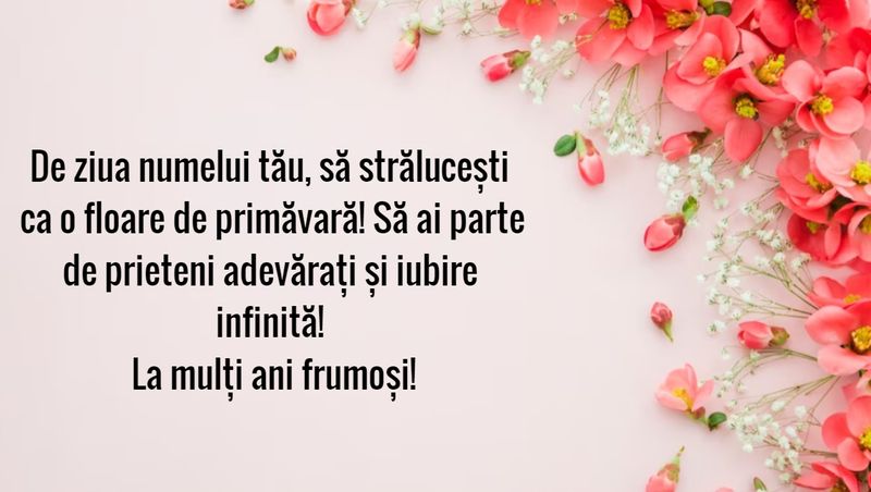 felicitare de ziua numelui de florii