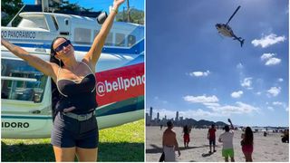 Bel Ponciano a aruncat 1800 de dolari din elicopter