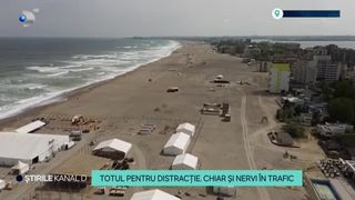 VIDEO- Totul pentru distracție, chiar și nervi în trafic. Circulația este îngreunată de lucrările  pe un bulevard important către Mamaia