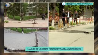 VIDEO- Măsuri de urgență pentru evitarea unei tragedii. O comisie a fost trimisă la fața locului, &icirc;n Slănic, pentru o evaluare corectă