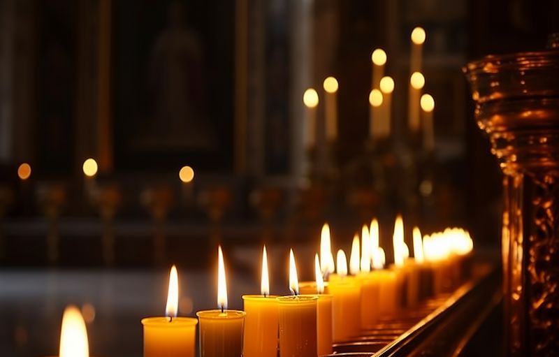 lumanari in biserica
