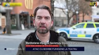 VIDEO: Atac cu bombe fumigene la teatrul din Stockholm! Trei persoane au fost transportate la spital
