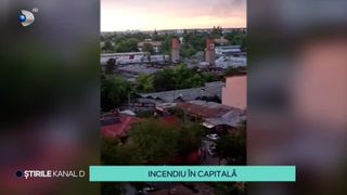 VIDEO- Incendiu de proporții &icirc;n București. O hală dezafectată din Sectorul 1 a ars preț de c&acirc;teva ore. Fumul dens s-a observat din toate zonele Capitalei