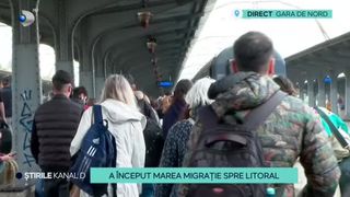 VIDEO- Începe marea migrație spre litoral. Petrecăreții au poposit în Gara de Nord din Capitală, către distracție