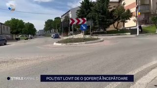 VIDEO: Polițist lovit de o șoferiță începătoare în Iași: ”L-am auzit țipând”
