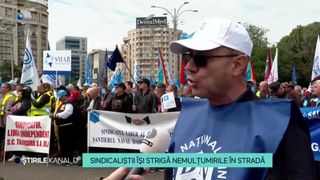 VIDEO- Sindicaliștii protestează &icirc;n Capitală. Care este motivul nemulțumirilor acestora
