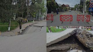 Care este, de fapt, cauza surpării străzii din Slănic Prahova? Decizia luată de Comitetul Judeţean pentru Situaţii de Urgenţă. Oamenii se pot &icirc;ntoarce la casele lor