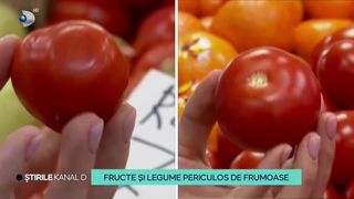 VIDEO Fructe și legume periculos de frumoase. Cumpărătorii le aleg pe cele de import, atrași de aspectul frumos. ,,Nu mai măn&acirc;ncă mere rom&acirc;nești, măn&acirc;ncă străine că sunt mai bune''