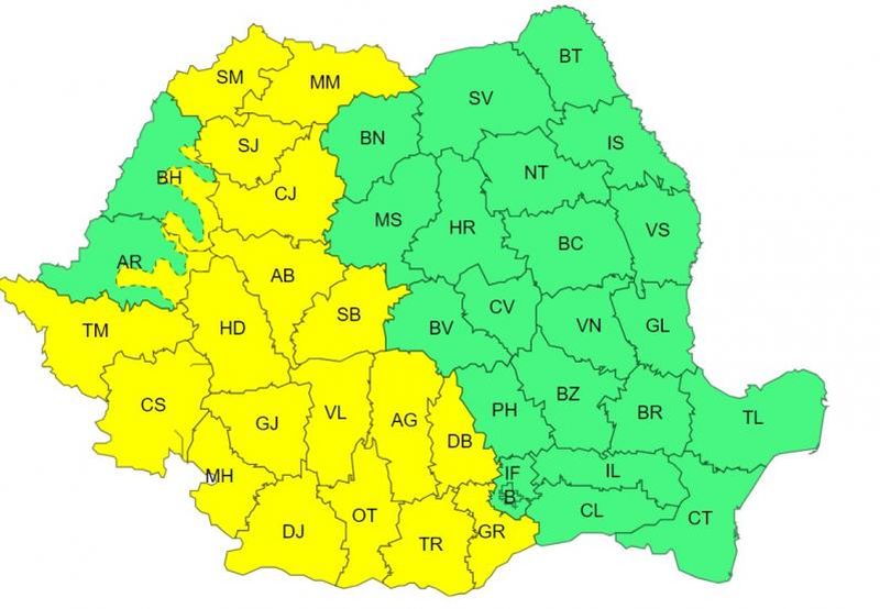 avertizare anm, avertisment ploi, vijelii, furtuna 