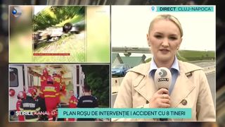 VIDEO Accident rutier soldat cu șapte răniți și o persoană decedată. Șoferul adolescent a pierdut controlul volanului și a murit pe loc