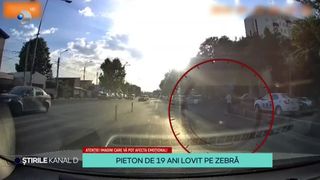 VIDEO Un tânăr de 19 ani, lovit de un taximetrist chiar pe petrecere de pietoni! Imaginile au fost surprinse de camera de bord