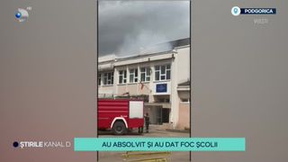 VIDEO Au dat foc școlii! Tinerii se bucurau că au terminat clasa a 9-a