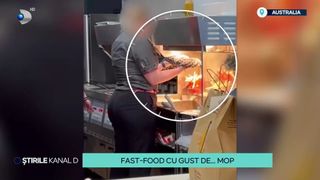 VIDEO Cartofii prăjiți de la un fast-food din Australia au avut aromă de mop! Ce a făcut angajată din acel loc?