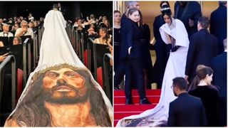VIDEO Controversă la Cannes, rochie cu Iisus