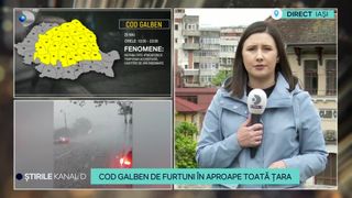 VIDEO Cod galben de furtuni în aproape toată țara! Cât va dura?
