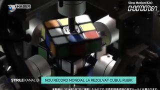 VIDEO Noul record mondial la rezolvarea cubului rubik a fost stabilit! Un robot a reușit să ducă la final misiunea cât ai clipi