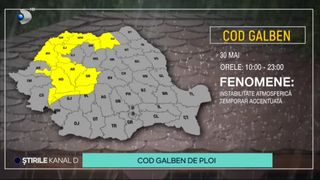 VIDEO Cod galben de ploi! Care sunt zonele afectate?