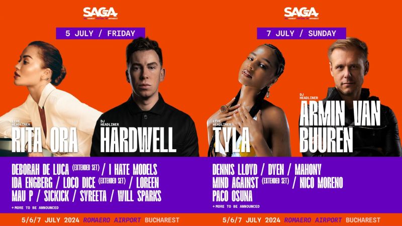saga 2024, artisti saga 2024, pret bilete saga 2024 
