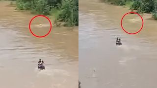 Au apărut imaginile: Un pompier a sărit în râu ca să-i salveze pe Bianca, Patrizia și Cristian. Curenții puternici l-au împiedicat să ajungă la ei