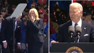 Joe Biden, gesturi confuze în timpul discursului din Normandia. Soția sa l-a coborât de pe scenă după ce a făcut mai multe gesturi de-a dreptul șocante