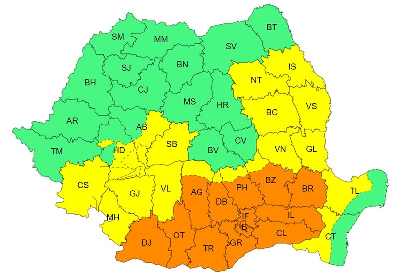 indicele temperatură-umezeală (ITU) va depăși pragul critic de 80 de unități.