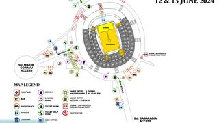 Hartă: Cum se face accesul la concertul Coldplay din București 