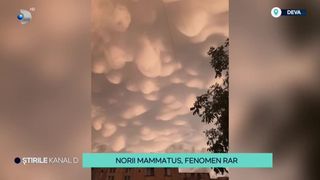 VIDEO Norii Mammatus, fenomen rar! Cum s-a văzut cerul la Deva, după furtună